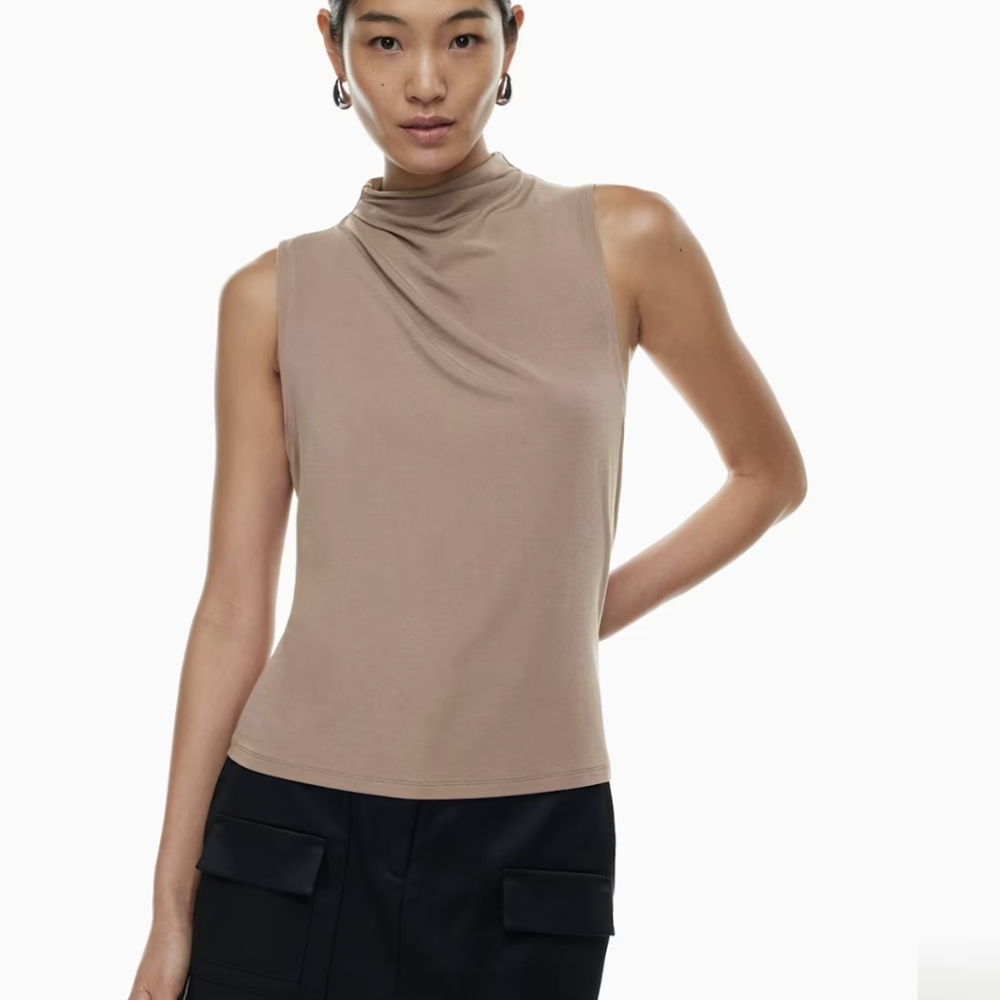 Babaton Deep Taupe Boardroom Sleeveless Top SZ.XS NWT